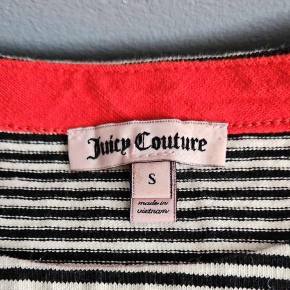 Juicy Couture Striped Midi Dress with Red and Brown Accents - Picture 2 of 8